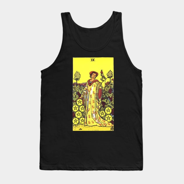 Nine of Pentacles Tarot Tank Top by NovaOven